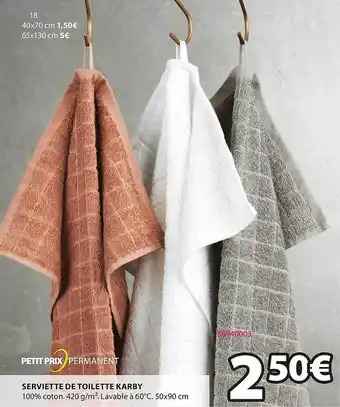 JYSK Serviette De Toilette Karby offre