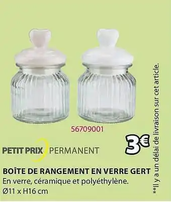 JYSK Boîte De Rangement En Verre Gert offre