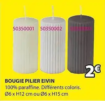 JYSK Bougie Pilier Eivin offre