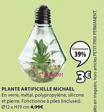 JYSK Plante Artificielle Michaël offre