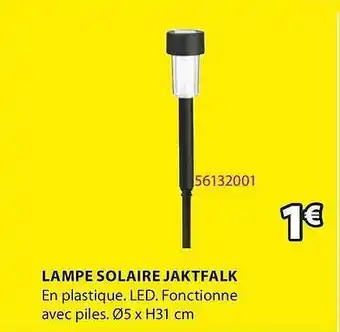 JYSK Lampe Solaire Jaktfalk offre