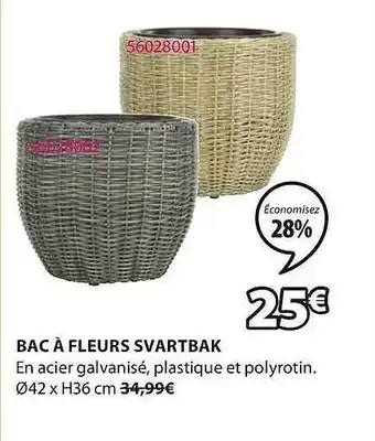 JYSK Bac à Fleurs Svartbak offre