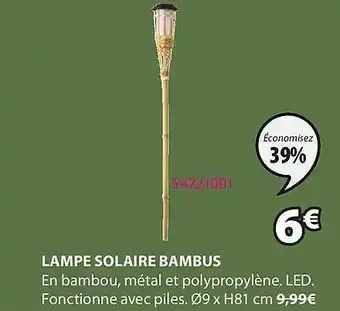 JYSK Lampe Solaire Bambus offre