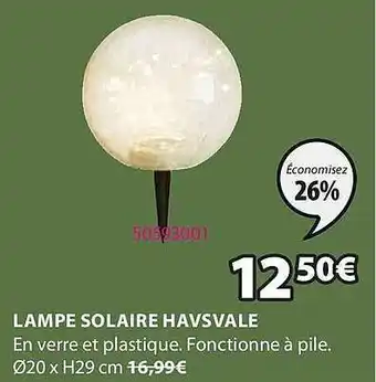 JYSK Lampe Solaire Havsvale offre
