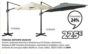 JYSK Parasol Déporté Shadow offre