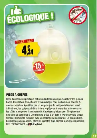Outiror Piège à Guèpes offre