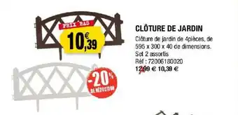 Outiror Clôture De Jardin offre