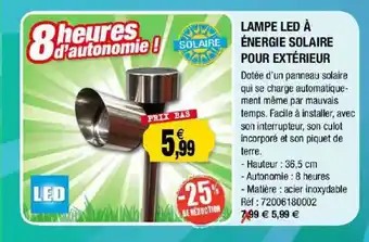 Outiror Lampe Led à énergie Solaire Pour Extérieur offre