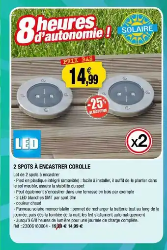2 Spots Ă Encastrer Corolle