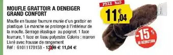 Moufle Grattoir à Déneiger Grand Confort