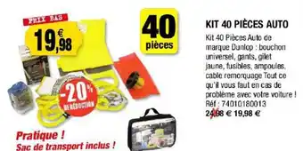 Outiror Kit 40 Pièces Auto offre
