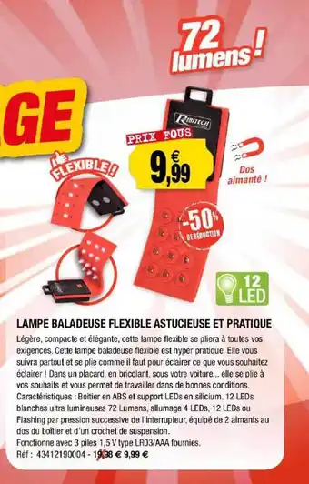 Lampe Baladeuse Flexible Astucieuse Et Pratique