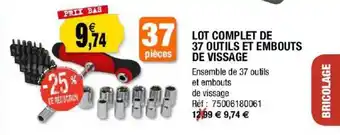 Outiror Lot Complet De 37 Outils Et Embouts De Vissage offre
