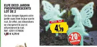 Outiror Elfe Déco Jardin Phosphorescents Lot De 2 offre