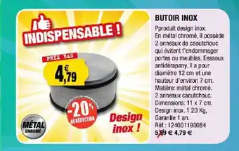 Outiror Butoir Inox offre