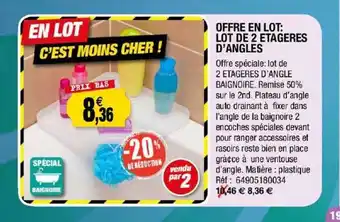 Outiror Offre En Lot : Lot De 2 étagères D'angles offre