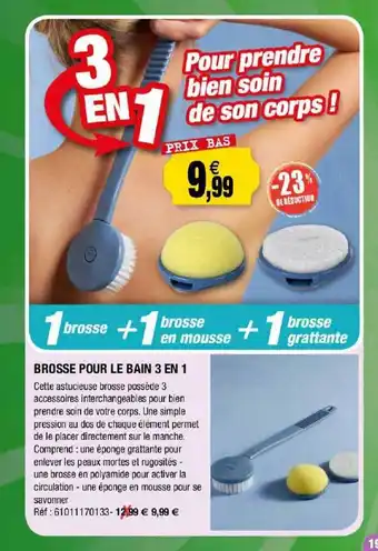 Outiror Brosse Pour Le Bain 3 En 1 offre