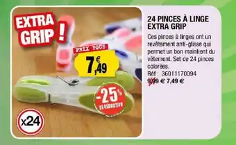 Outiror 24 Pinces à Linge Extra Grip offre