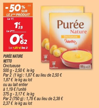 Netto Purée nature netto offre