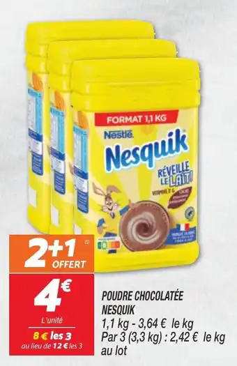 Netto Poudre chocolatée nesquik offre