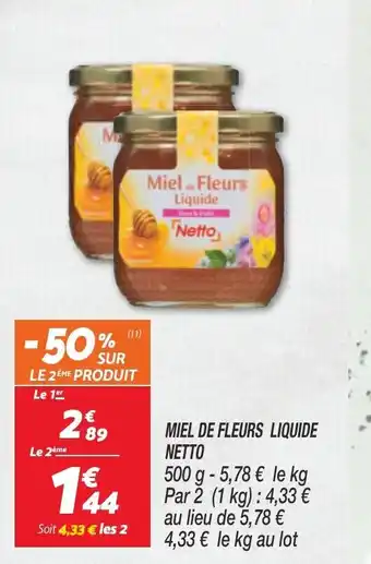 Miel de fleurs liquide netto