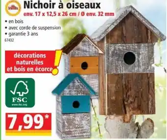 Norma Nichoir à oiseaux offre