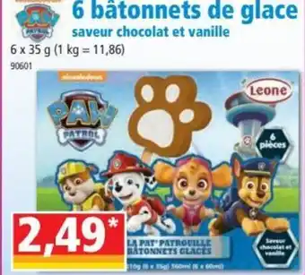 Norma 6 Bâtonnets de glace offre