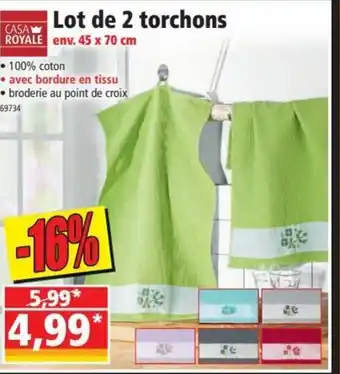 Norma Lot de 2 torchons offre