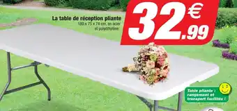 Bazarland La table de réception pliante offre