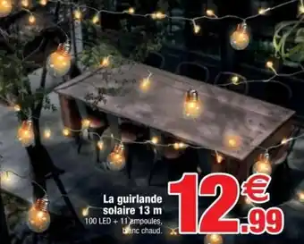 Bazarland La guirlande solaire 13 m offre