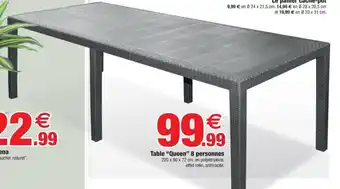 Bazarland Table "queen" 8 personnes offre