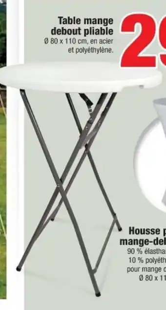 Bazarland Table mange debout pliable offre