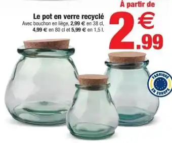 Bazarland Le pot en verre recyclé offre
