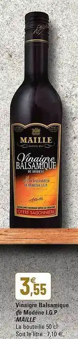 G20 Vinaigre Balsamique De Modene I.G.P Maille offre