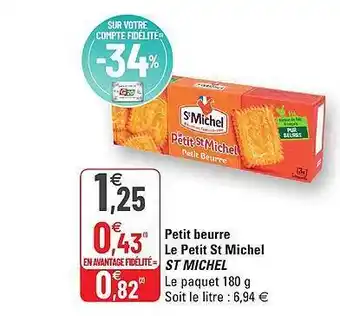 G20 Petit Beurre Le Petit St Michel St Michel offre