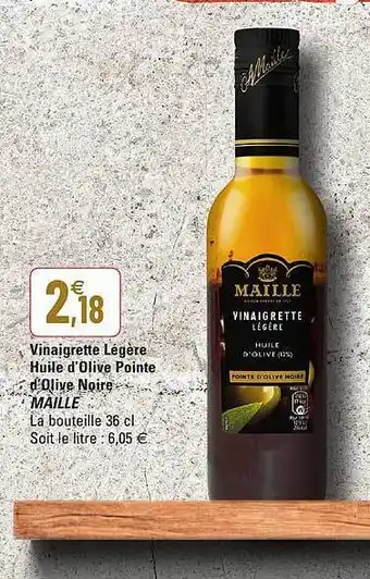 G20 Vinaigrette Legere Huile D'olive Noire Maille offre