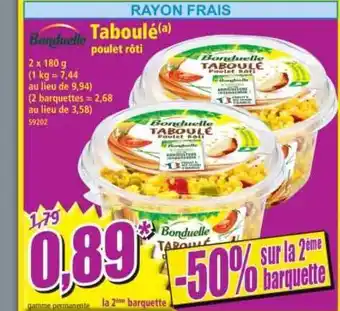 Norma Taboulé Bonduelle offre