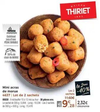 Thiriet Mini Acras De Morue offre