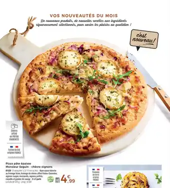 Thiriet Pizza Pate épaisse Monsieur Seguin - Chévre Oignons offre