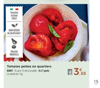 Thiriet Tomates Pelées En Quartiers offre
