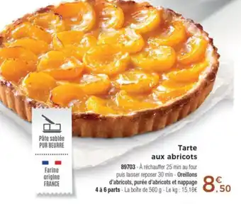 Thiriet Tarte aux abricots offre