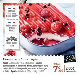 Thiriet Tiramisu aux fruits rouges offre
