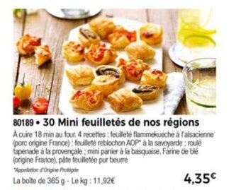 Thiriet 30 Mini feuilletés de nos régions offre