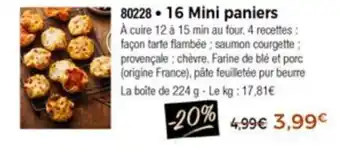 Thiriet 16 Mini paniers offre