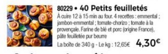 Thiriet 40 Petits feuilletés offre