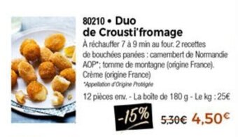 Thiriet Duo de crousti'fromage offre