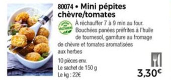 Thiriet Mini pépites chèvre/tomates offre