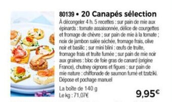 Thiriet 20 canapés sélection offre