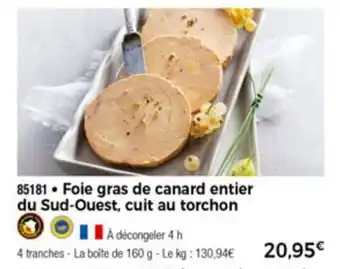 Thiriet Foie gras de canard entier offre
