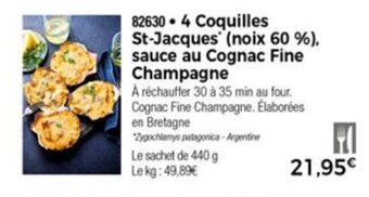 Thiriet 4 Coquilles st-jacques offre